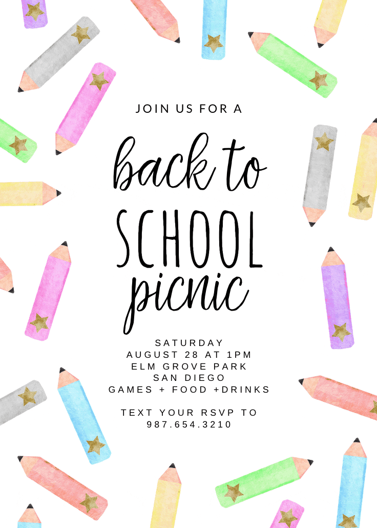 Sharp minds - back to school invitation